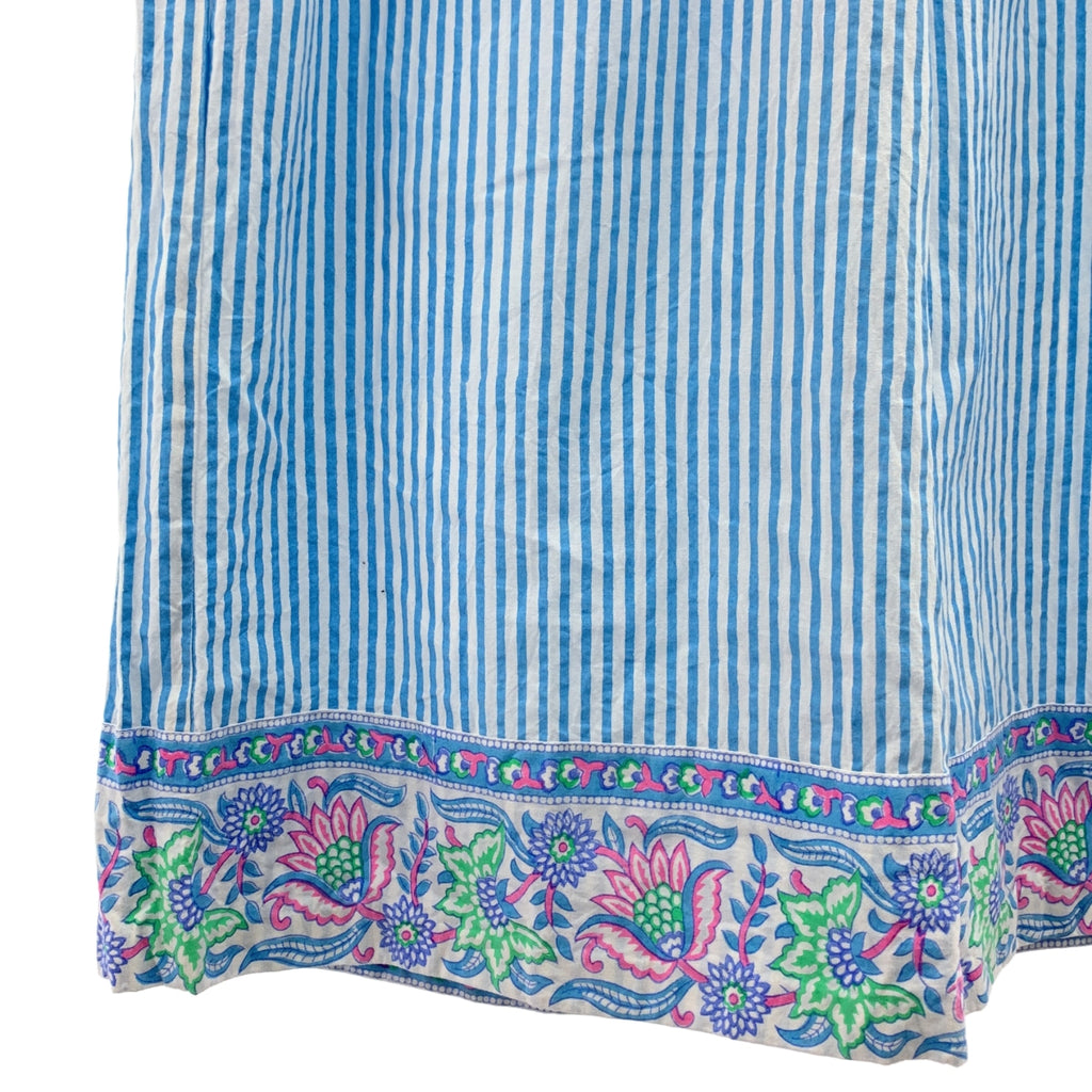 SZ Blockprints / エスゼットブロックプリント | ストライプ ドローストリング ウエストゴム ワイド イージーパンツ | M |