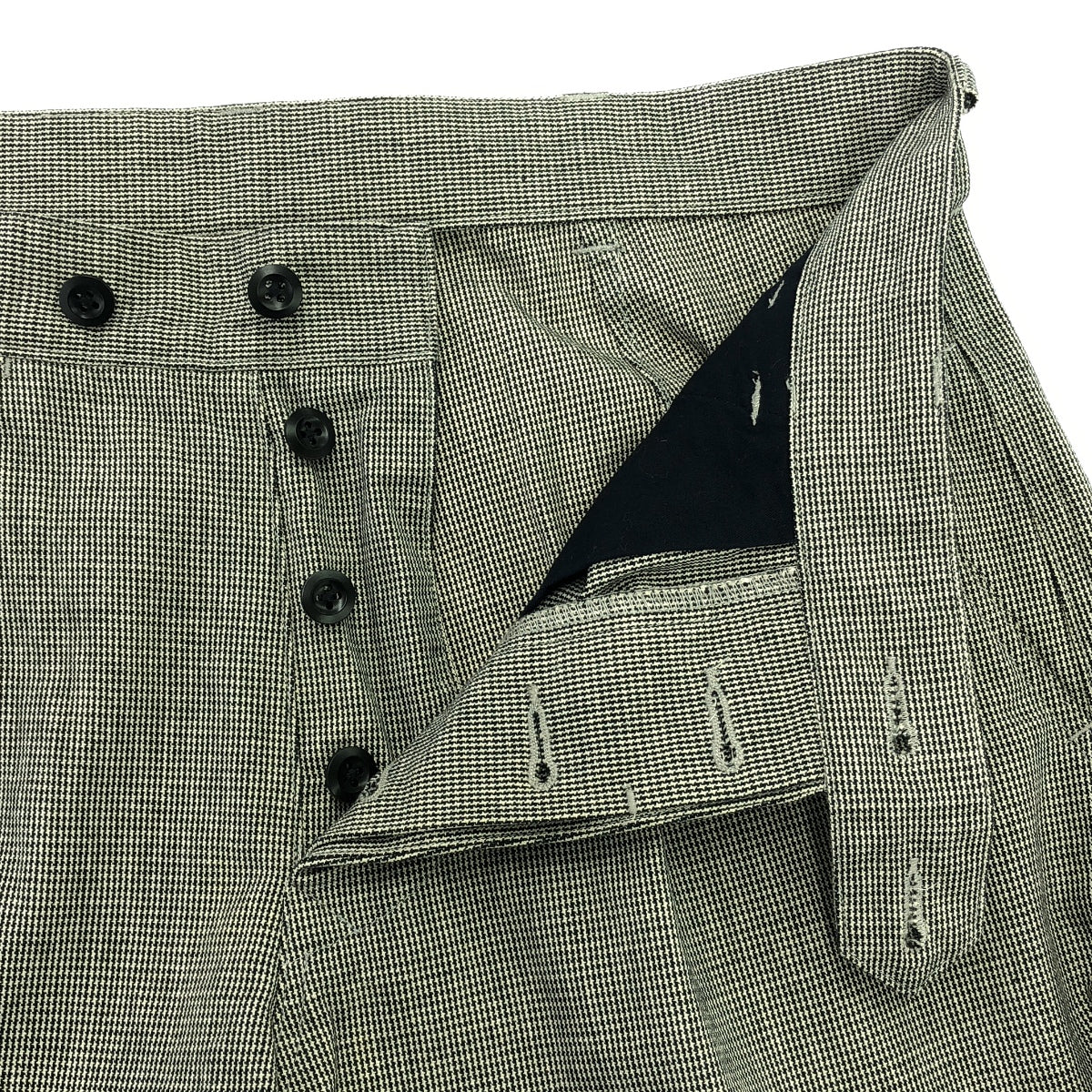 MHL. / MHL Margaret Howell | Houndstooth Cotton Linen Wide Pants | M | Gray | Men's