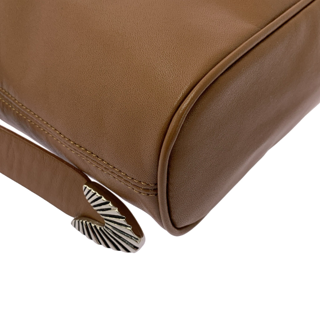 【美品】  TOGA / トーガ | 2026SS | TOO / Leather mini bag レザー ミニ ワンショルダーバッグ | ブラウン/シルバー | レディース