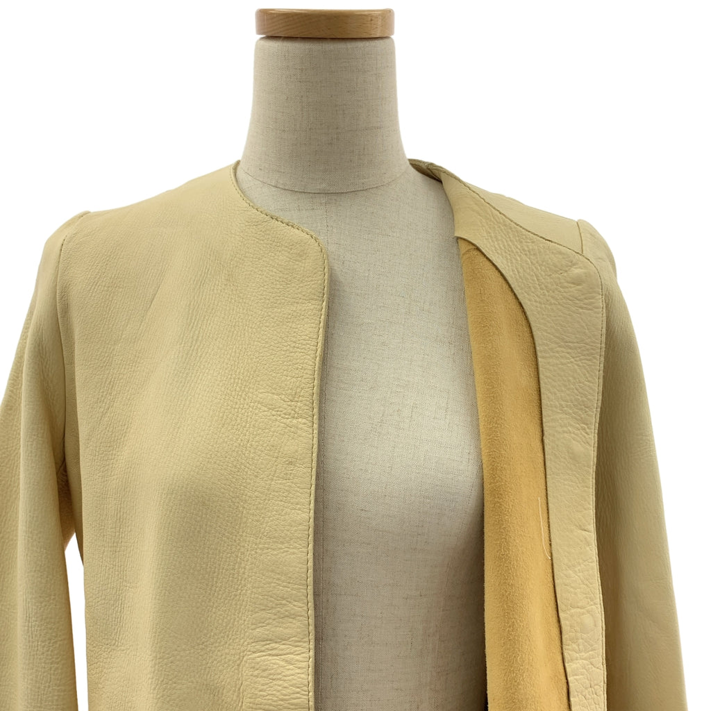 My Dear Tejas / 마이 디어 테하스 | × therapy Pants / Richeards Jacket / 사슴 가죽 가죽 엠블로이드 프린지 노 컬러 재킷 |