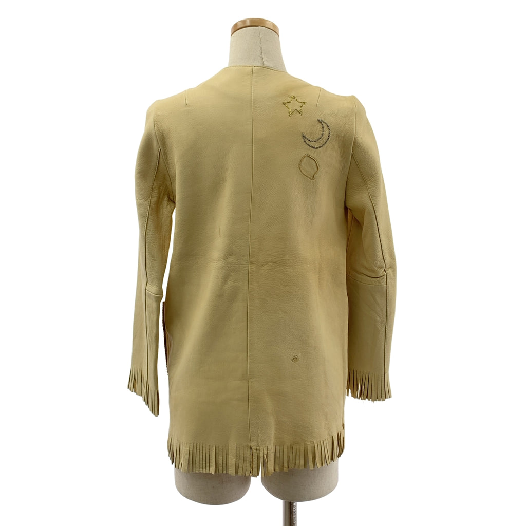 My Dear Tejas / 마이 디어 테하스 | × therapy Pants / Richeards Jacket / 사슴 가죽 가죽 엠블로이드 프린지 노 컬러 재킷 |