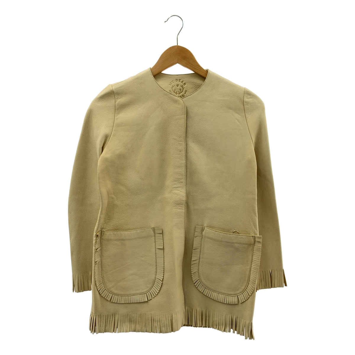 My Dear Tejas / 마이 디어 테하스 | × therapy Pants / Richeards Jacket / 사슴 가죽 가죽 엠블로이드 프린지 노 컬러 재킷 |