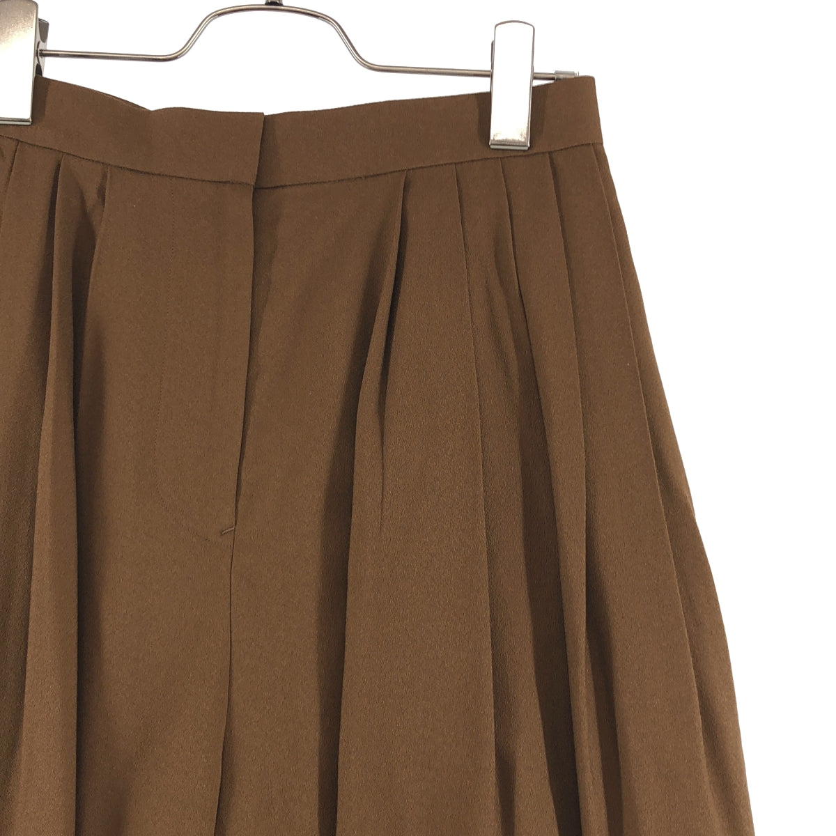 【美品】  mina perhonen / ミナペルホネン | chiaro プリーツ ワイドパンツ | 38 | ブラウン | レディース