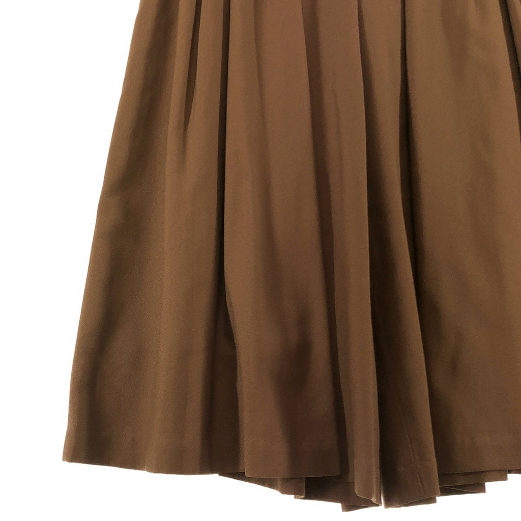 【美品】 mina perhonen / 皆川明 | chiaro 褶皺寬褲 | 38 | 棕色 | 女款