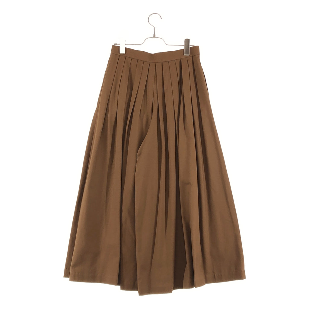 【美品】 mina perhonen / 皆川明 | chiaro 褶皺寬褲 | 38 | 棕色 | 女款