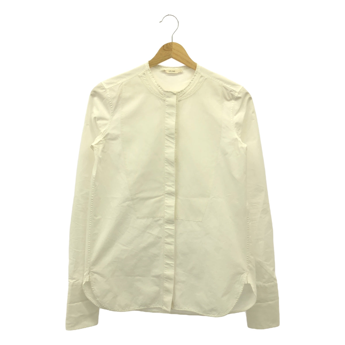 CELINE | Phoebe cotton tuxedo shirt | Size 34 | White | Women's