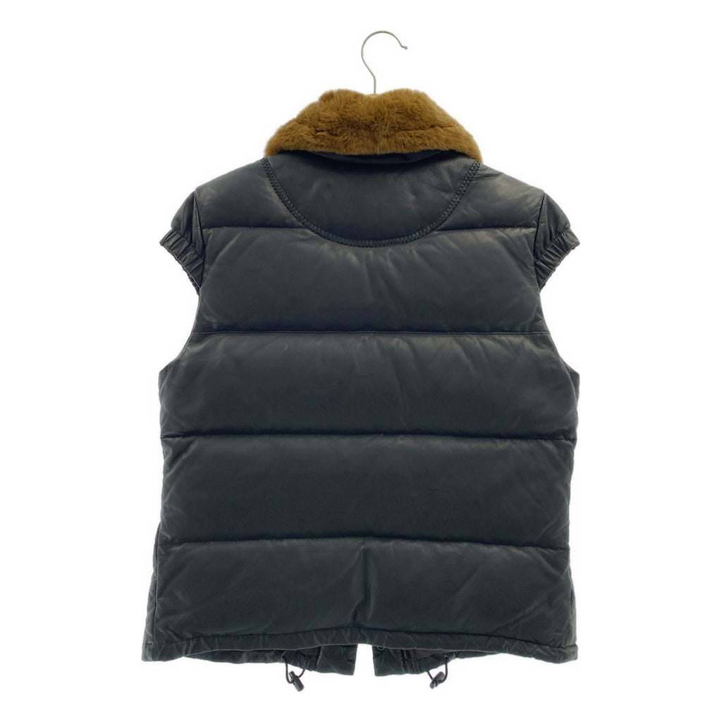 mando / 맨드 | 래빗 퍼 디어 스킨 가죽 다운 베스트 | 38 |