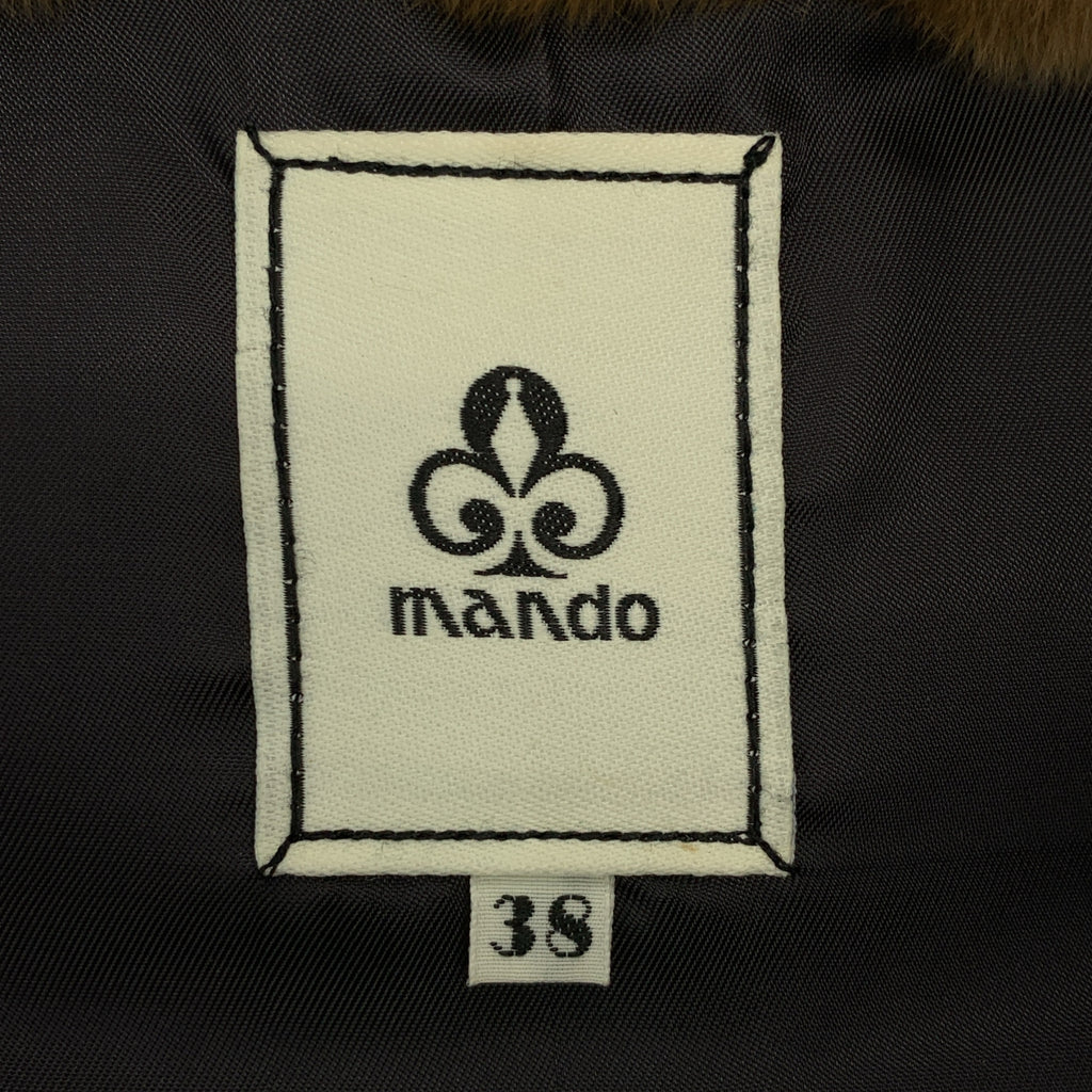 mando / 맨드 | 래빗 퍼 디어 스킨 가죽 다운 베스트 | 38 |