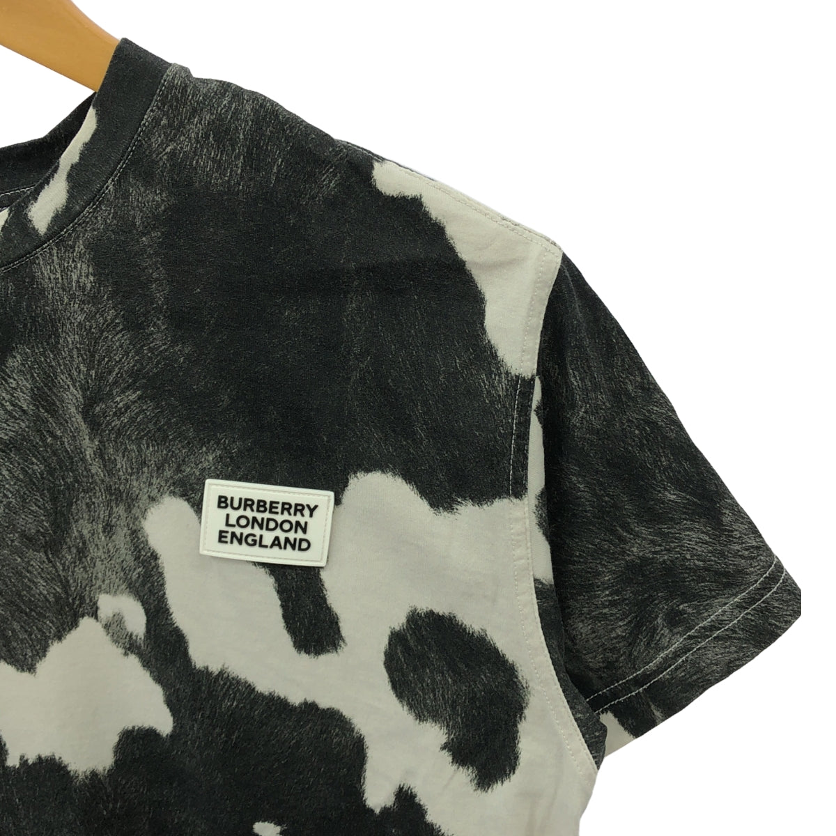 Burberry | Cow pattern crew neck cut and sew | XXS | White/Black | Men's