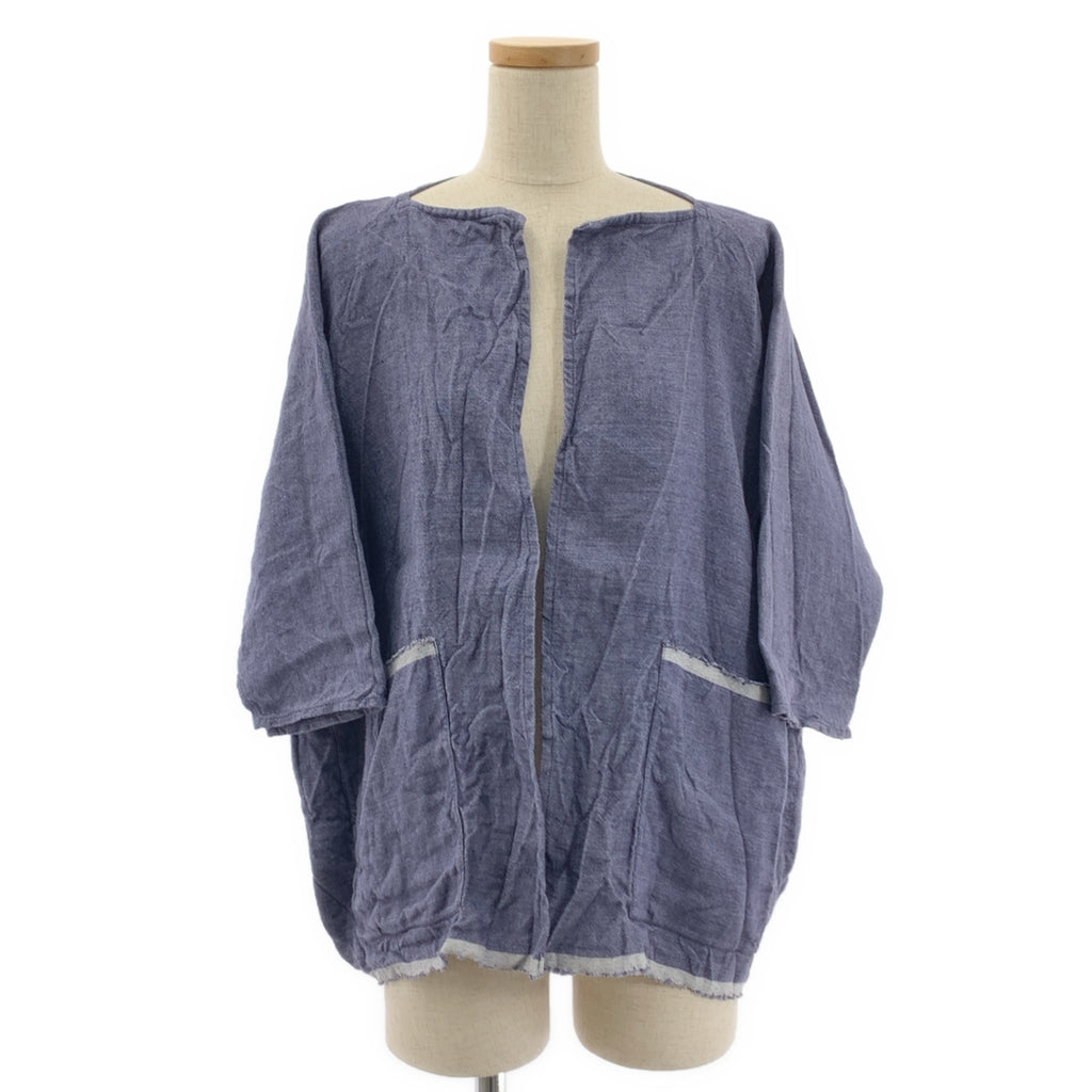 DANIELA GREGIS | 亞麻無扣開襟衫 | F碼 | 女款