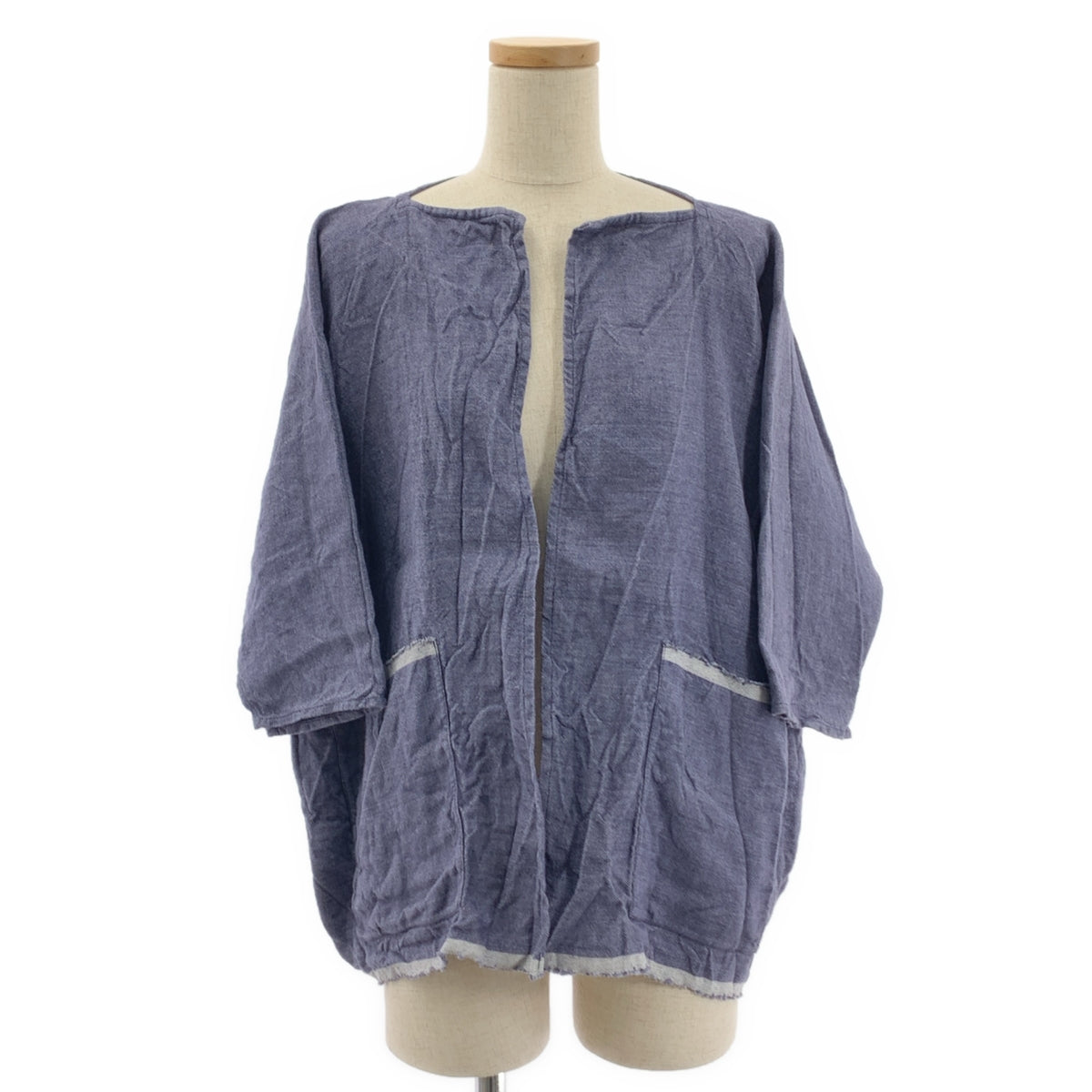 DANIELA GREGIS | 亞麻無扣開襟衫 | F碼 | 女款