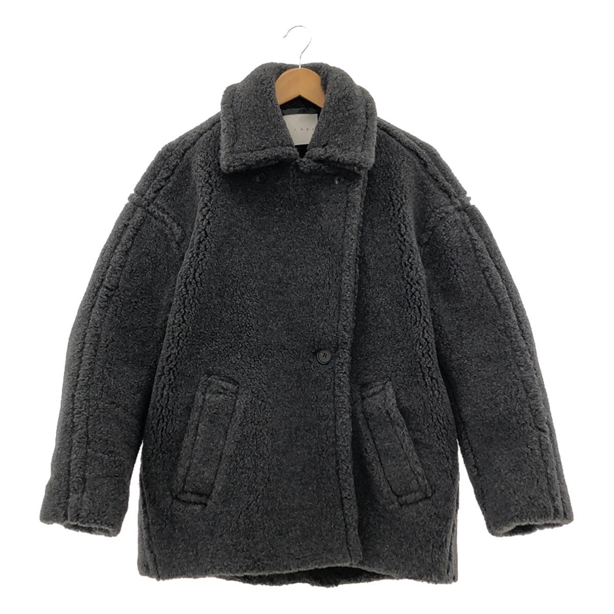 CINOH / チノ | CI BOA COCOON COAT ボアコート | 38 | グレー | レディース