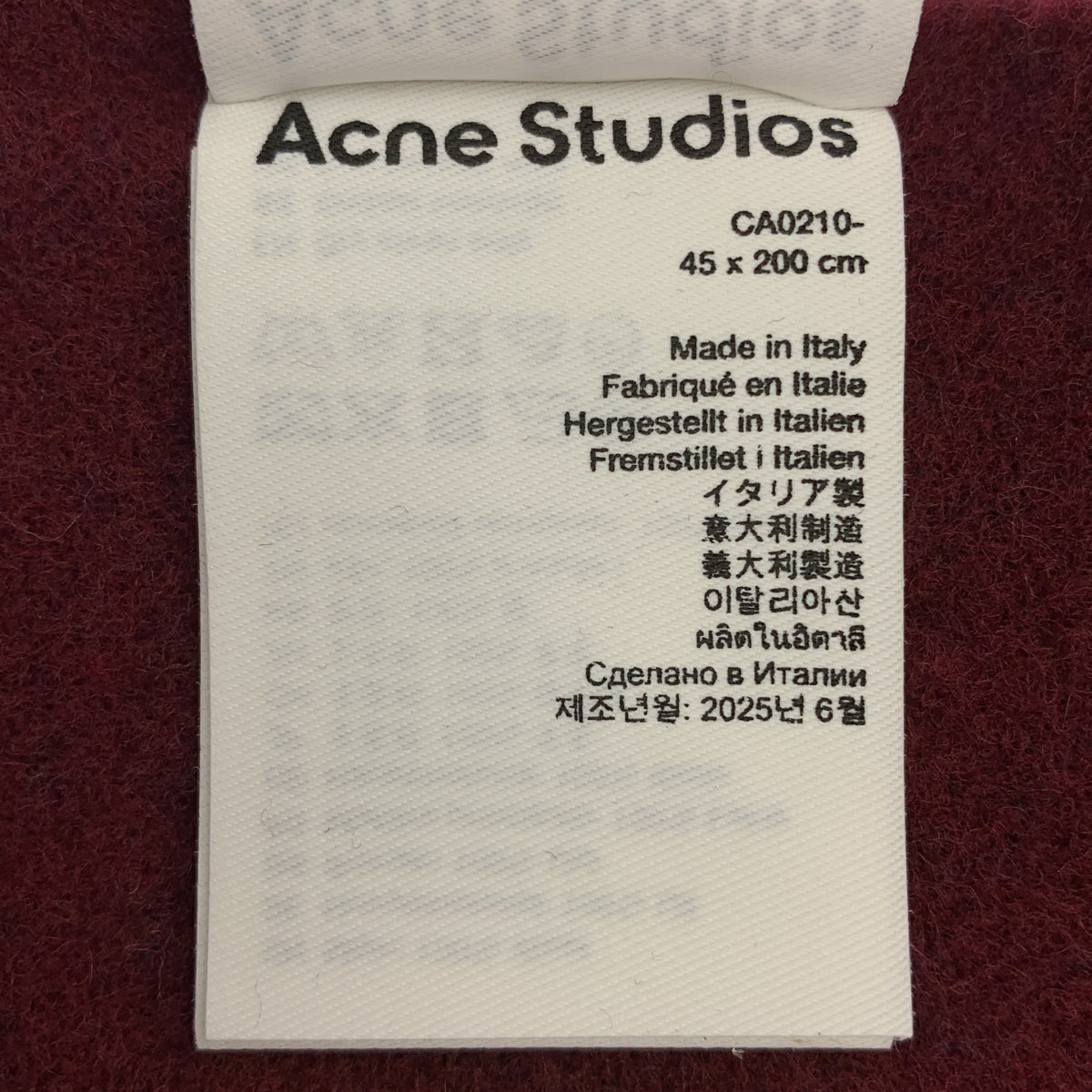 Acne Studios / アクネストゥディオズ | 2025AW | ウール フリンジ ロング ストール マフラー / FN-UX-SCAR000218 |