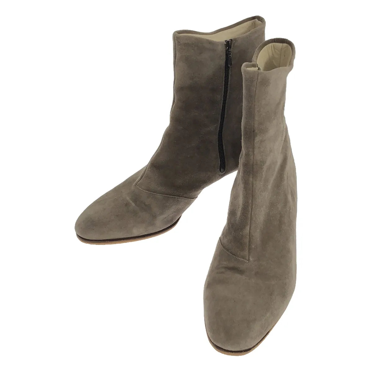 巴利 |絨面革絲帶刺繡高跟短靴 | 2 1/2 |灰色 |女性的