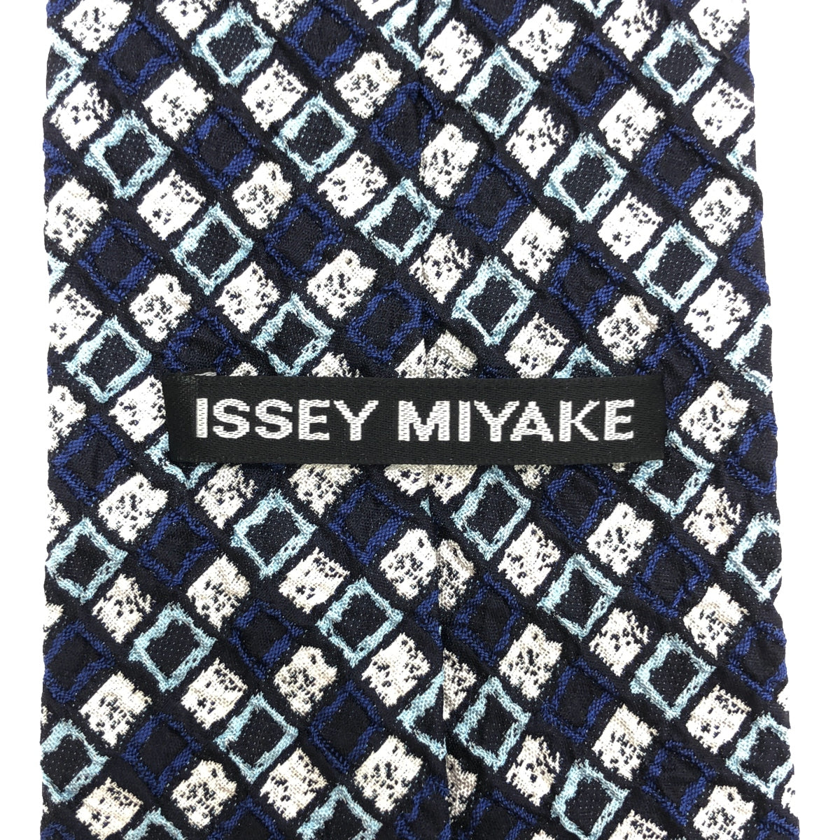 ISSEY MIYAKE / 이세이 미야케 | 실크 100 % 총 무늬 자카드 넥타이 | 블루계