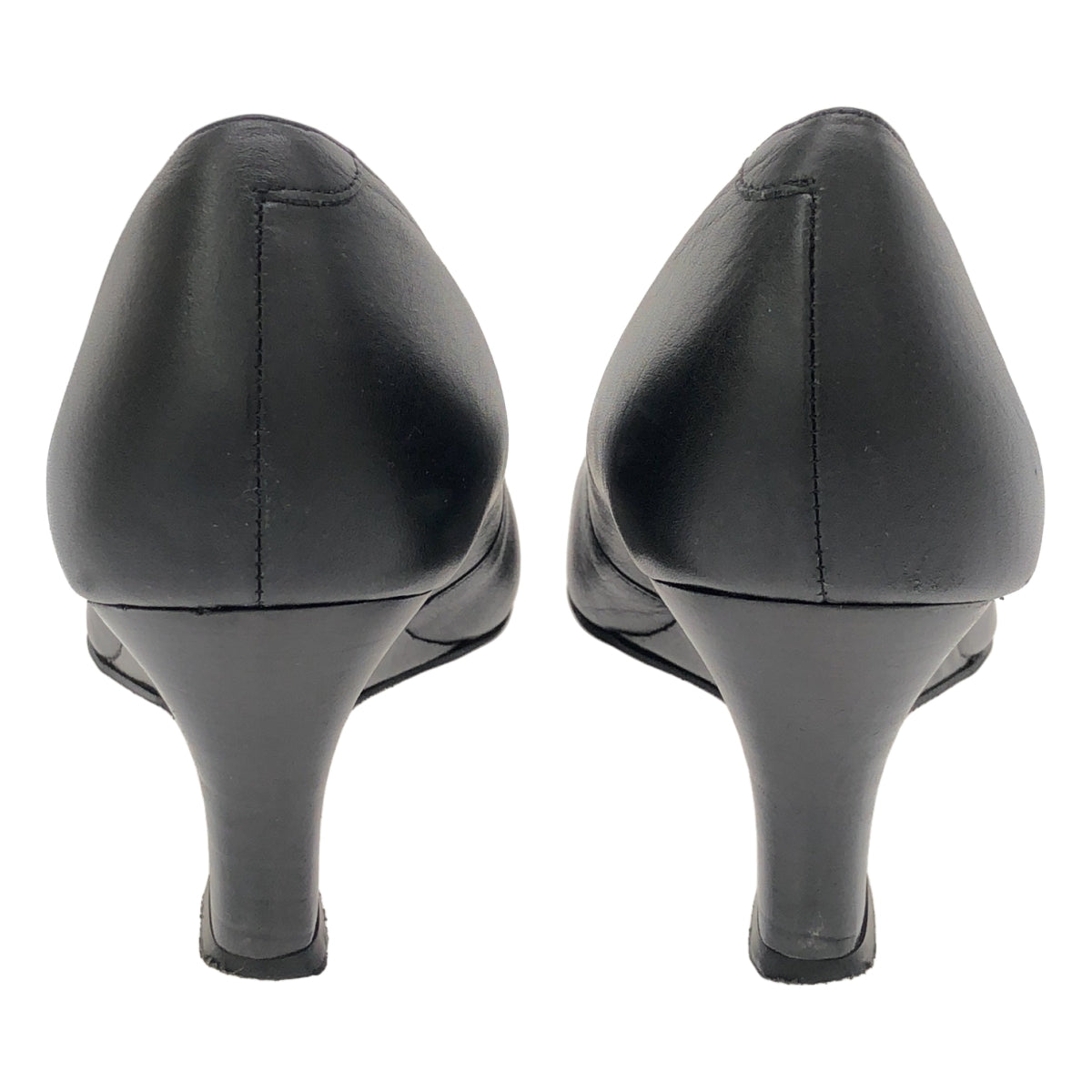 [狀況極佳] ATELIER BRUGGE | 皮革坡跟高跟鞋 | 尺寸 24 | 黑色 | 女款