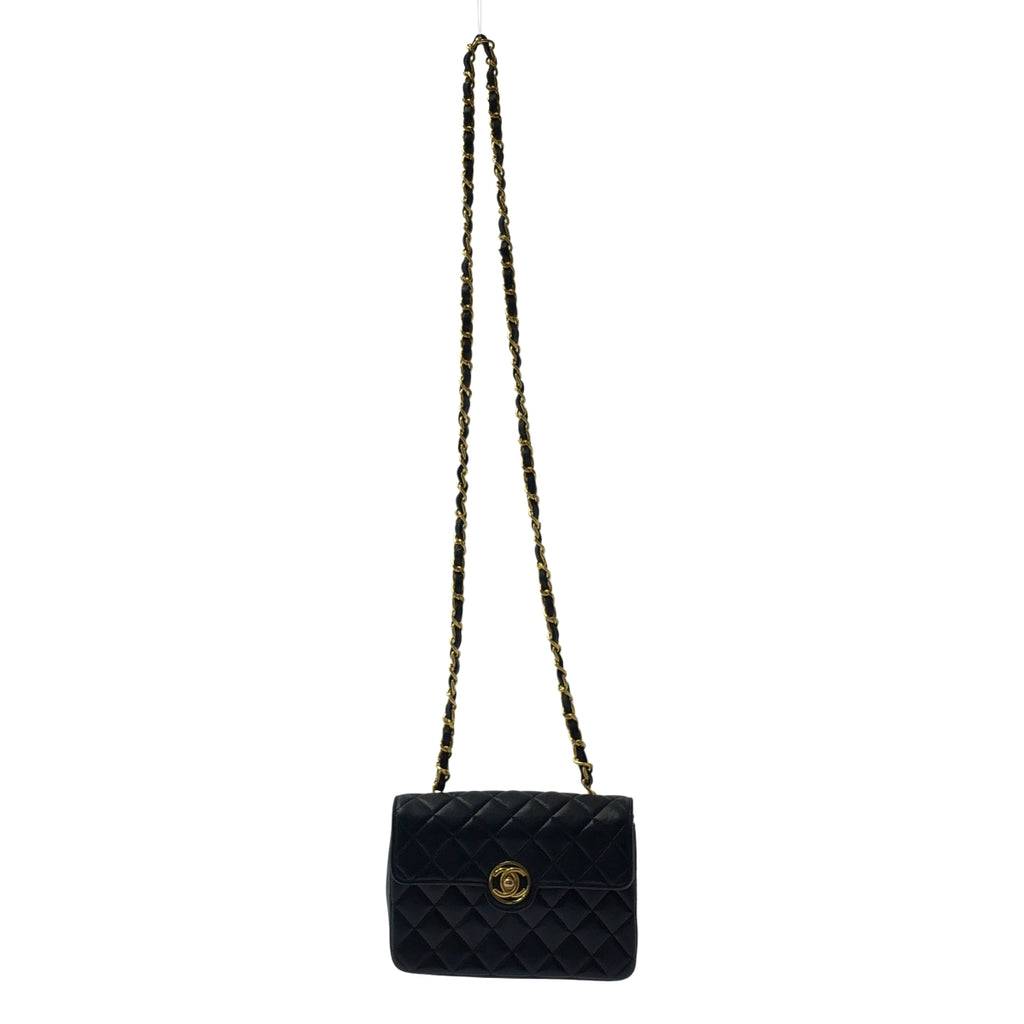CHANEL / シャネル | シングルフラップ ミニマトラッセ ラムスキン ショルダーバッグ | ネイビー/ボルドー | レディース