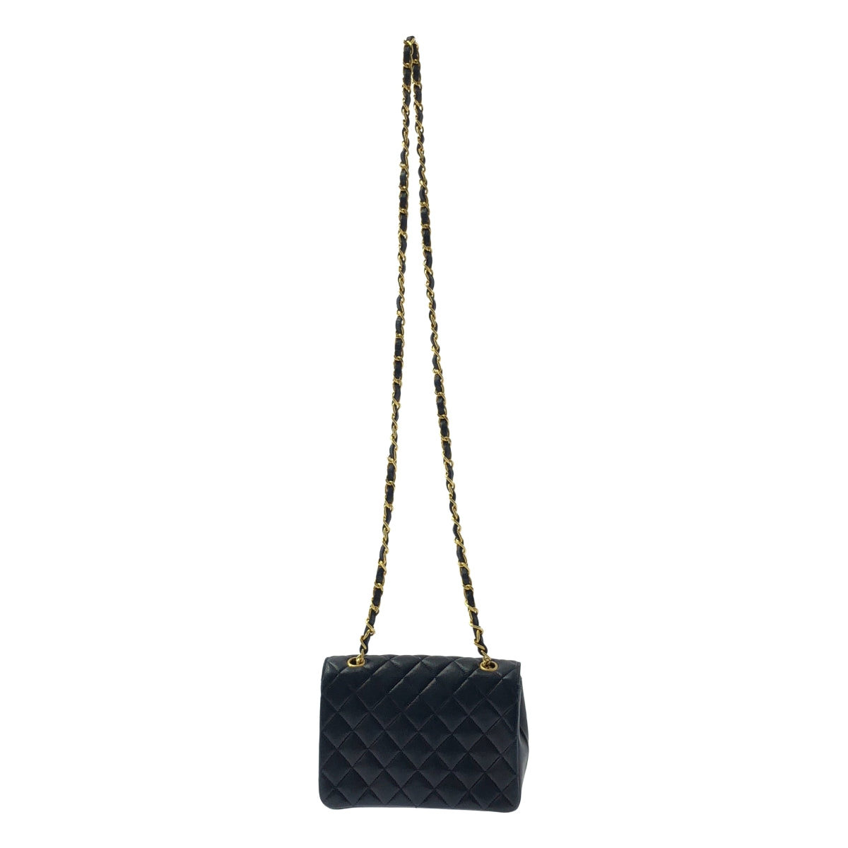 CHANEL / シャネル | シングルフラップ ミニマトラッセ ラムスキン ショルダーバッグ | ネイビー/ボルドー | レディース