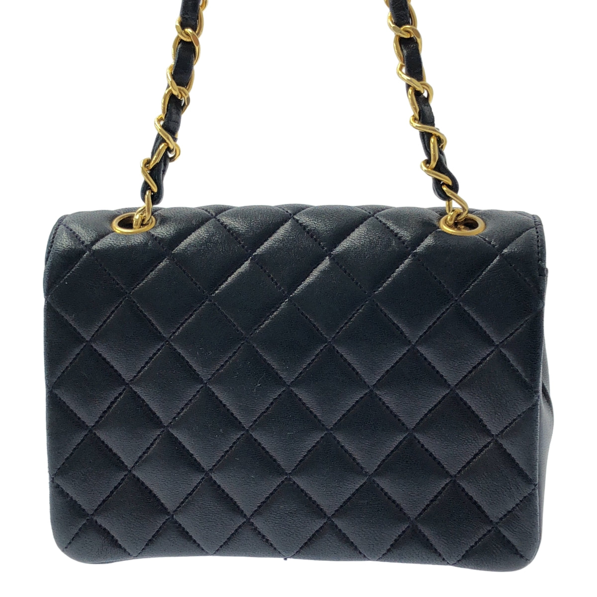 CHANEL / シャネル | シングルフラップ ミニマトラッセ ラムスキン ショルダーバッグ | ネイビー/ボルドー | レディース