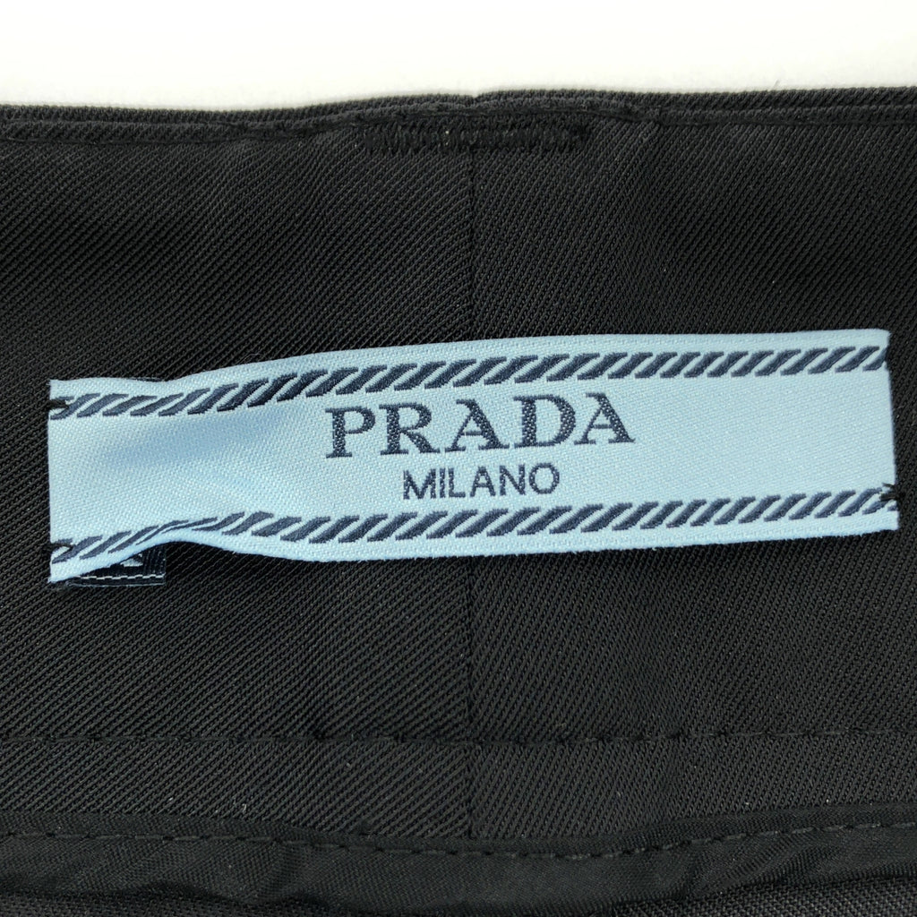 [狀況良好] PRADA | 標誌橡膠貼片休閒褲 | S | 黑色 | 女款