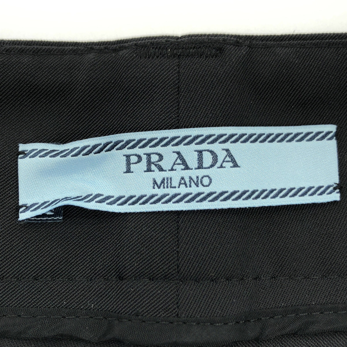 [狀況良好] PRADA | 標誌橡膠貼片休閒褲 | S | 黑色 | 女款