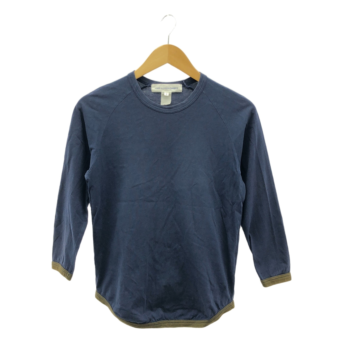 COMME des GARCONS 襯衫 |棉質插肩袖剪裁與縫紉 | S |海軍 |男士