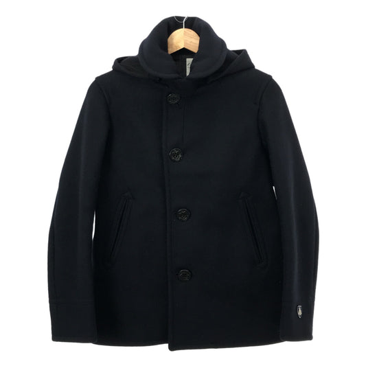 ORCIVAL / Orchival | Wool Melton 2WAY Hooded Half Coat | 16 | Navy | Women's