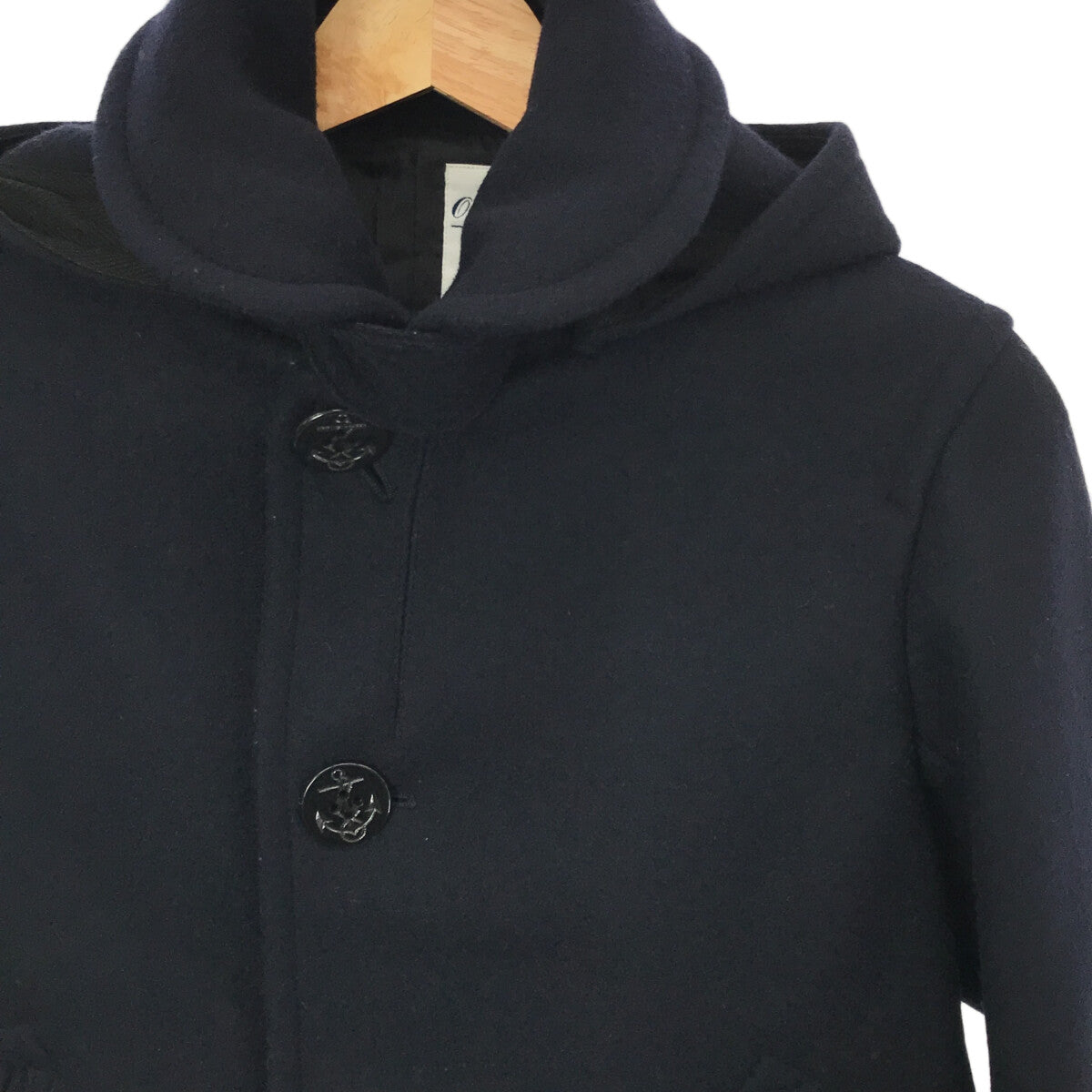 ORCIVAL / Orchival | Wool Melton 2WAY Hooded Half Coat | 16 | Navy | Women's