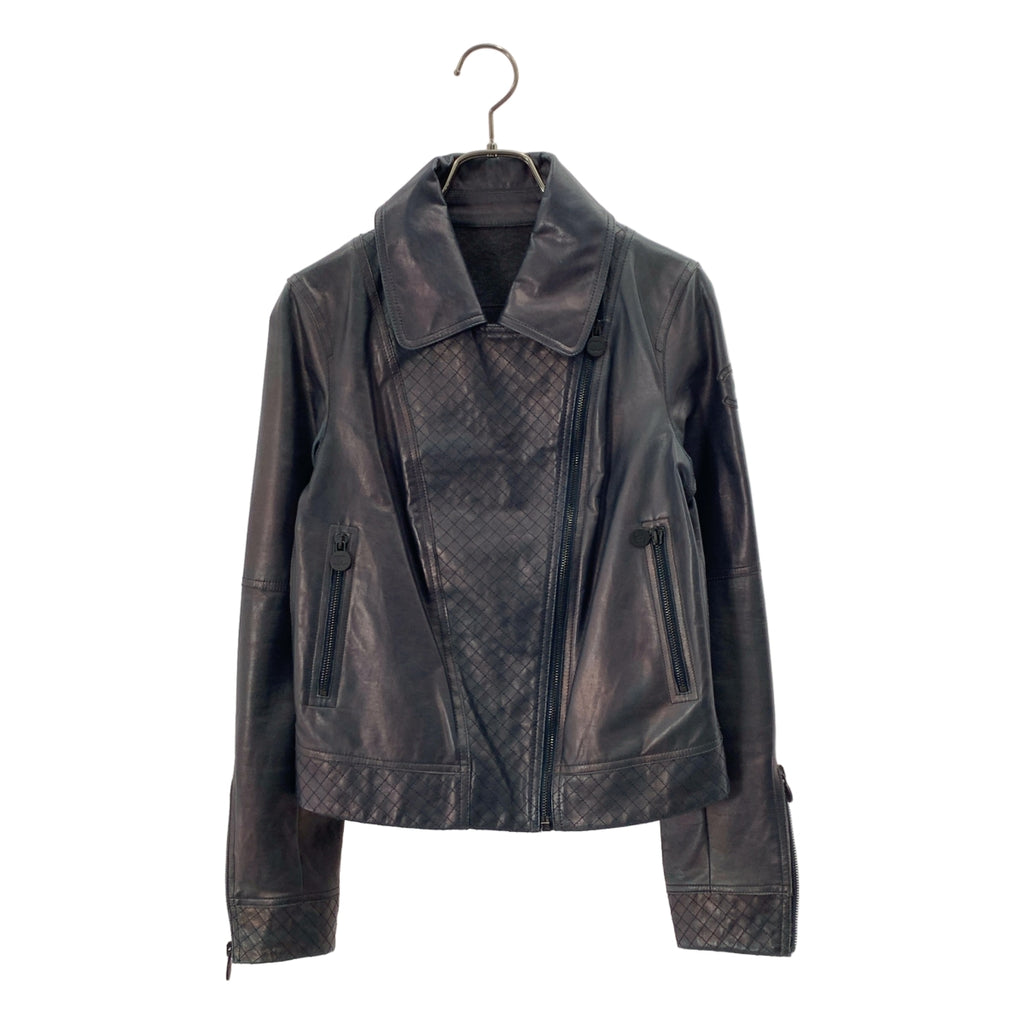 CHANEL / 샤넬 | 코코마크 가죽 더블 라이더스 재킷 | 34 | 여성