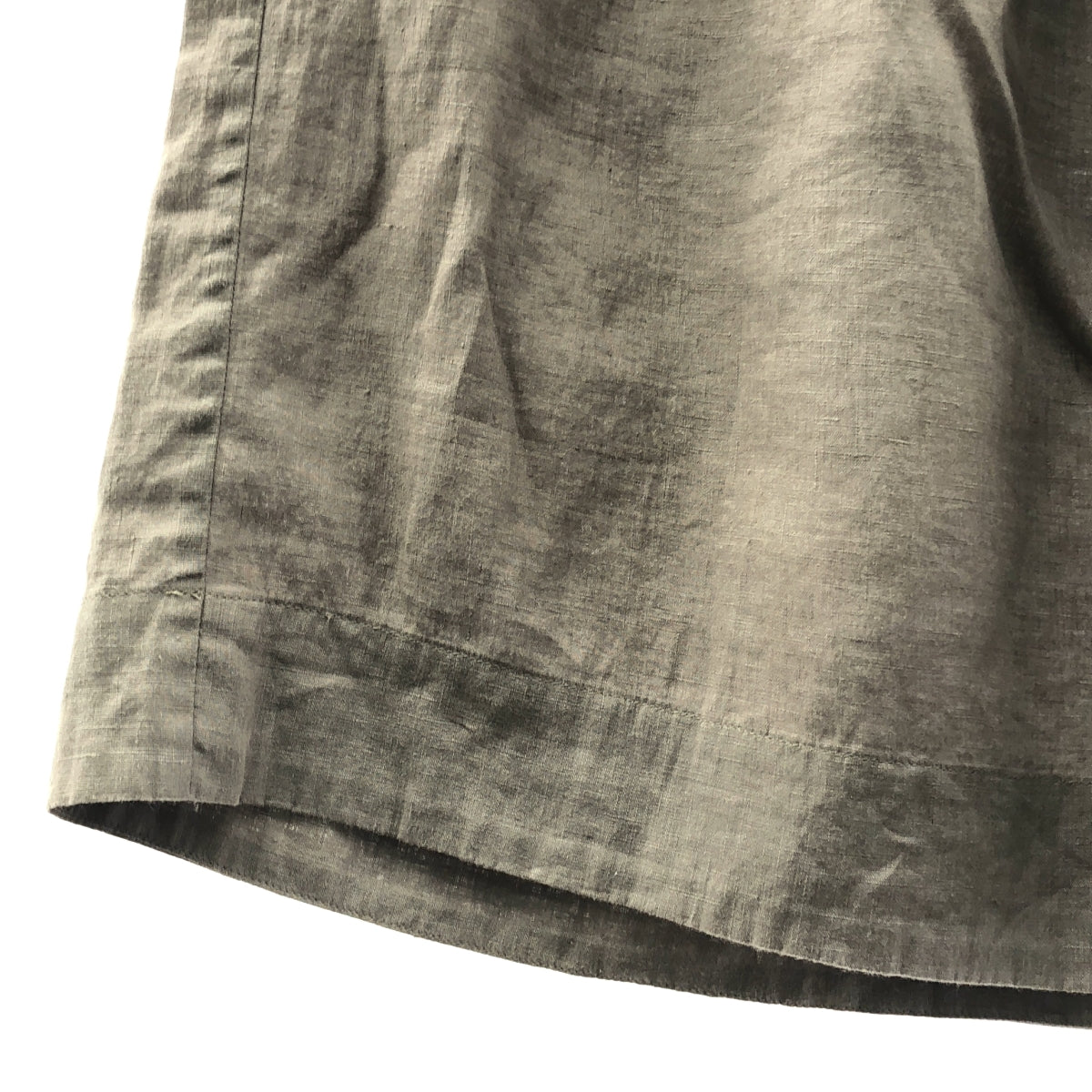 瑪格麗特豪厄爾 | 亞麻褶皺側拉鍊半身裙 | 2 碼 | 灰色 | 女款