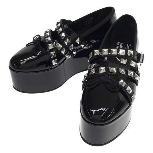 noir kei ninomiya / noir kei ninomiya | 2023AW | × Repetto Repetto special edition patent leather studded belt wedge sole shoes | 38 | Women's