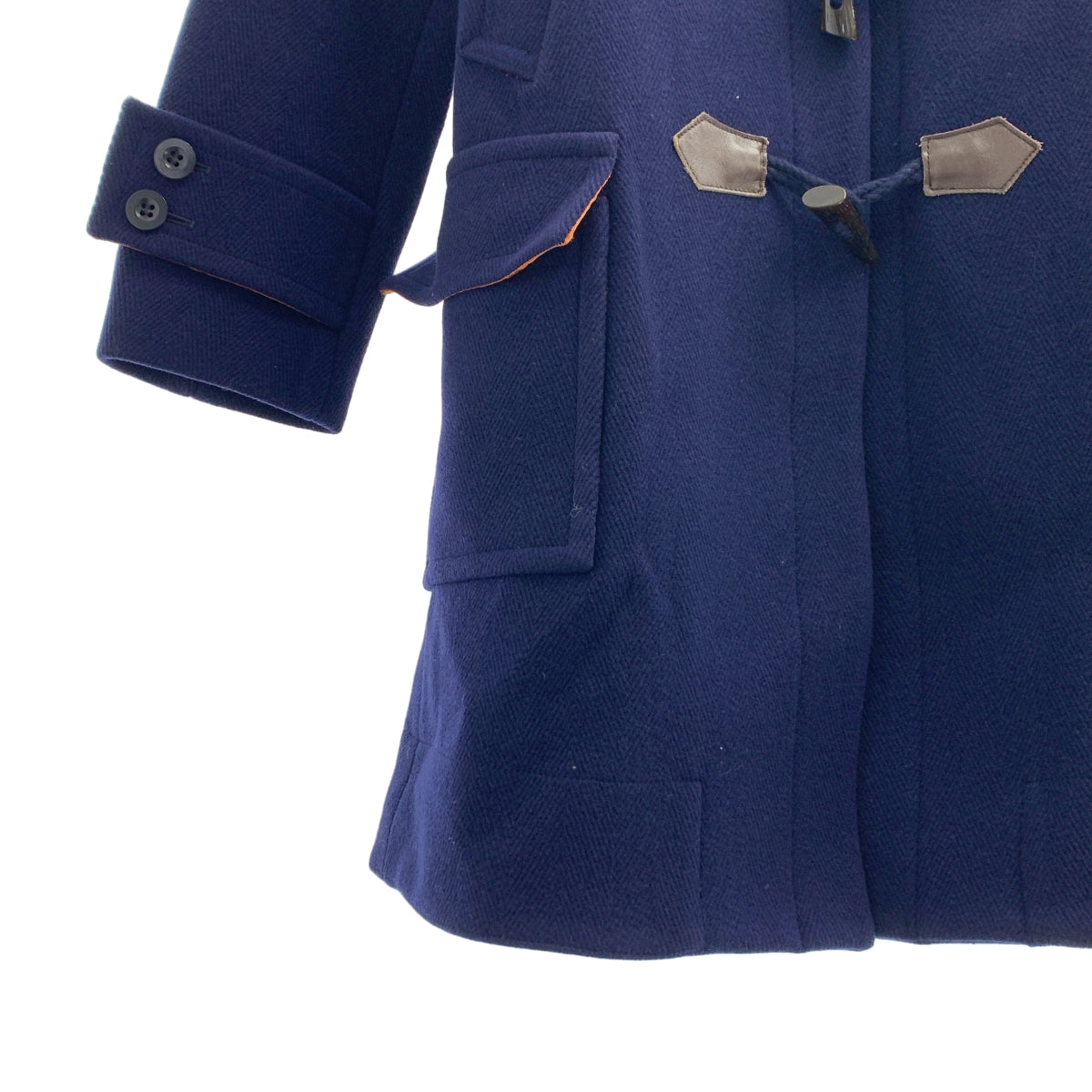 sacai luck / サカイラック | ウール スタンドカラー ダッフルコート | 2 | ネイビー | レディース