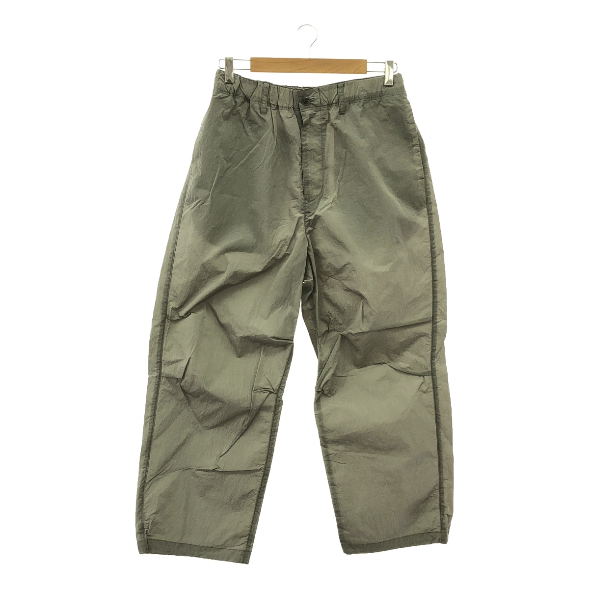 【美品】  URU / ウル | 2023SS | WATER REPELLENT NYLON - SNOW PANTS / ナイロン ドローストリング パンツ | 2 | ライトグレー | メンズ
