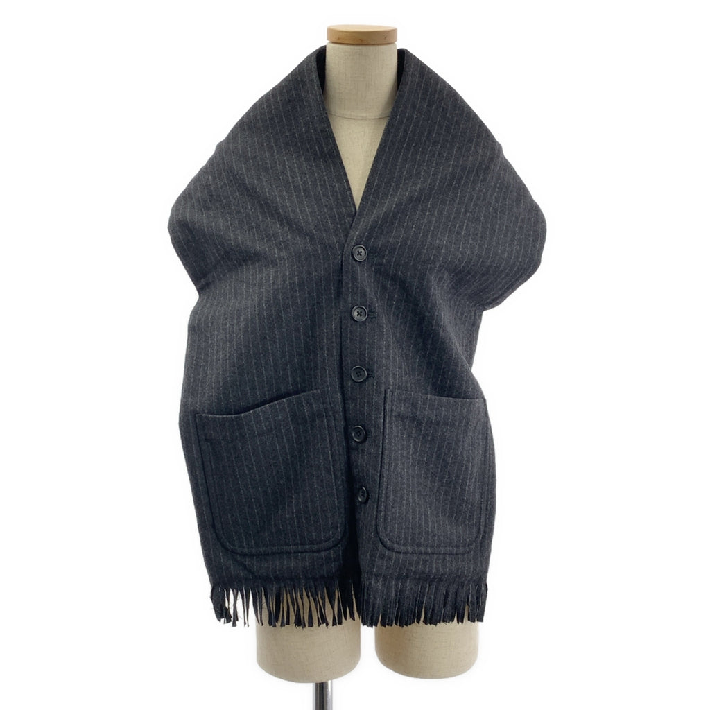 RAINMAKER / 레인 메이커 | 2Way 울 스트라이프 프린지 스톨 베스트 |