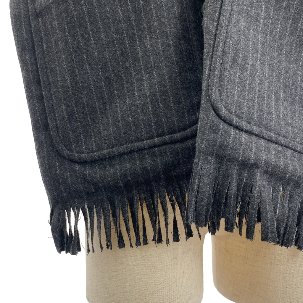 RAINMAKER / 레인 메이커 | 2Way 울 스트라이프 프린지 스톨 베스트 |