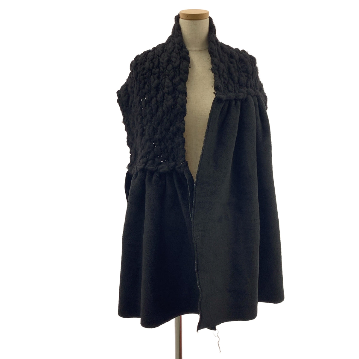 YOHJI YAMAMOTO +NOIR / ヨウジヤマモトプリュスノアール | 2003AW | シルク ウール ロング ギャザー マフラー |