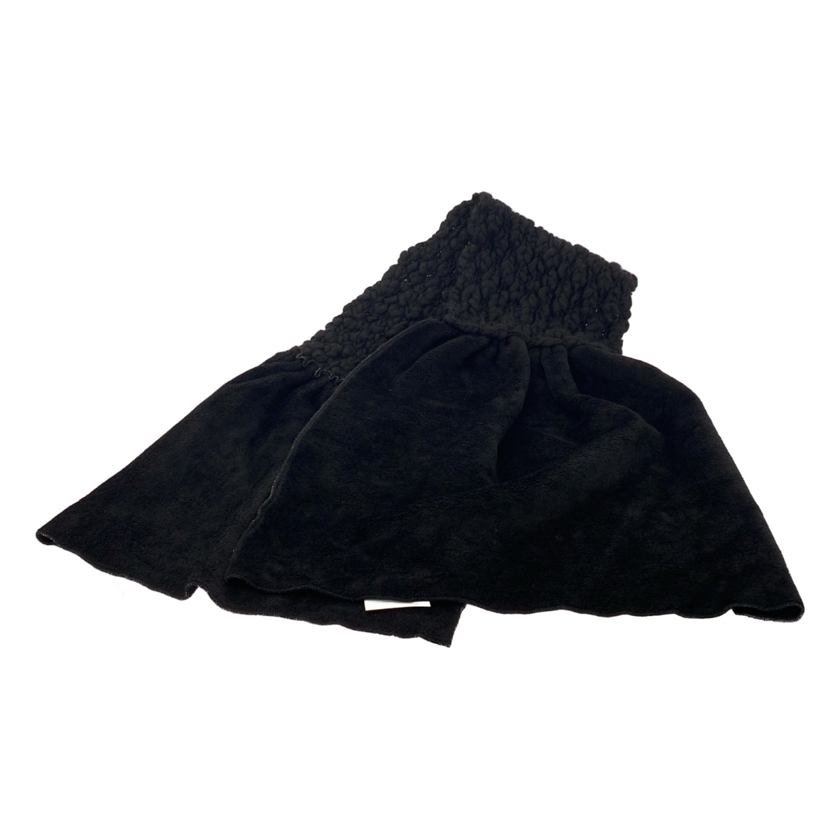 YOHJI YAMAMOTO +NOIR / ヨウジヤマモトプリュスノアール | 2003AW | シルク ウール ロング ギャザー マフラー |