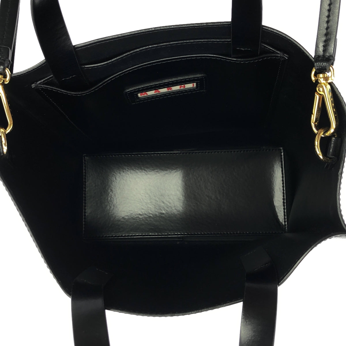 MARNI / 마르니 | MUSEO BAG SMALL 뮤제오 스몰 2Way 가죽 토트 백 | 블랙 | 여성