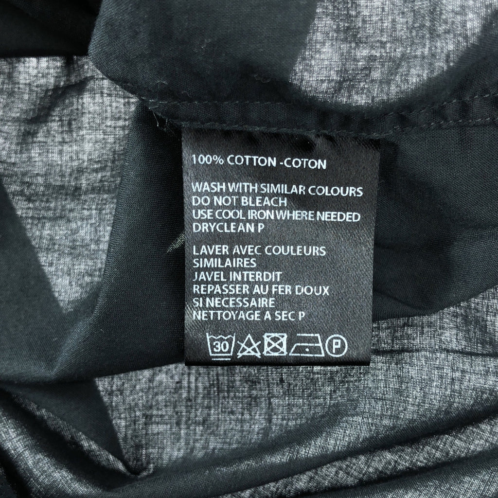 ANN DEMEULEMEESTER / アンドゥムルメステール | フロントレイヤード コットン ロング シャツ | XS | ブラック | メンズ