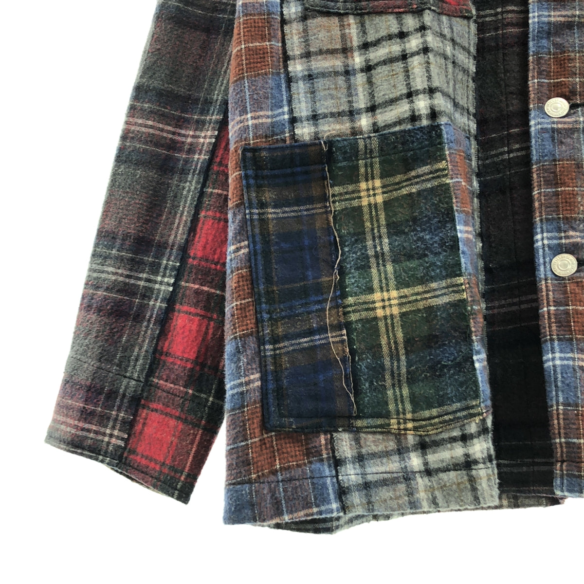 SEVEN BY SEVEN | 棉質法蘭絨拼布襯衫外套 | M碼 | 男款