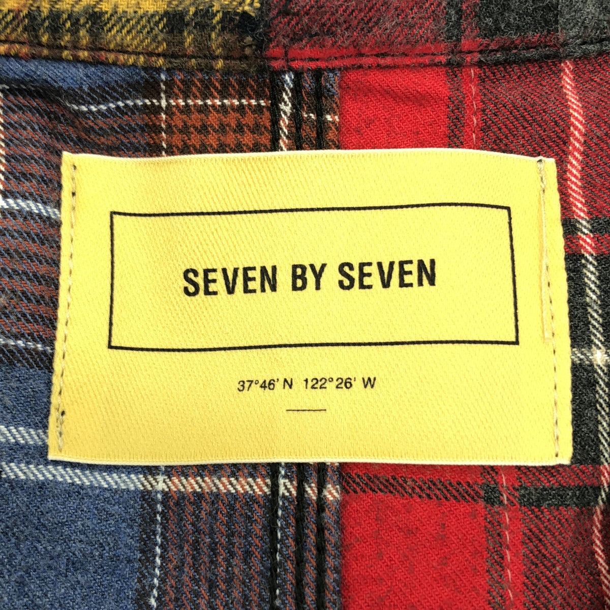 SEVEN BY SEVEN / セブン バイ セブン | コットン フランネル パッチワーク シャツジャケット | M | メンズ