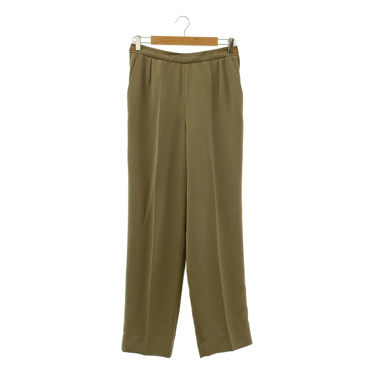 HERMES / 헤르메스 | 마르제라기 폴리 에스테르 사이드 지퍼 슬랙스 팬츠 | 38 | 여성