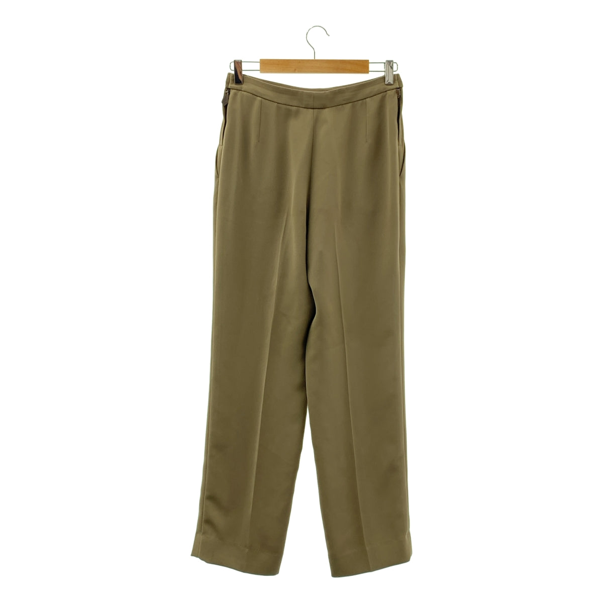 HERMES / 헤르메스 | 마르제라기 폴리 에스테르 사이드 지퍼 슬랙스 팬츠 | 38 | 여성