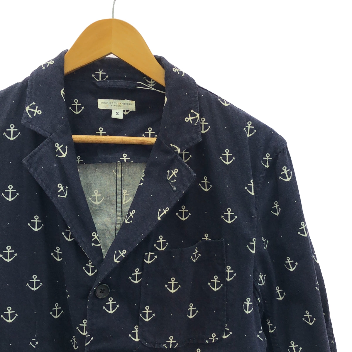 Engineered Garments / エンジニアドガーメンツ | Baker Jacket 総柄 ジャケット | S | ネイビー/ホワイト | メンズ