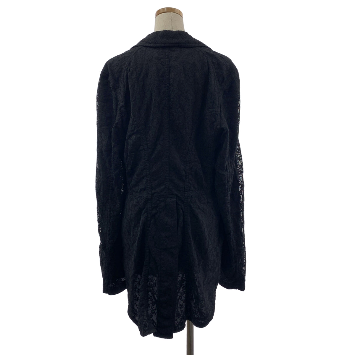 BLACK COMME des GARÇONS | 2013 春夏 | 滌綸，變形蕾絲，單排扣長夾克 / 帶襯裡 | L 碼 | 男款