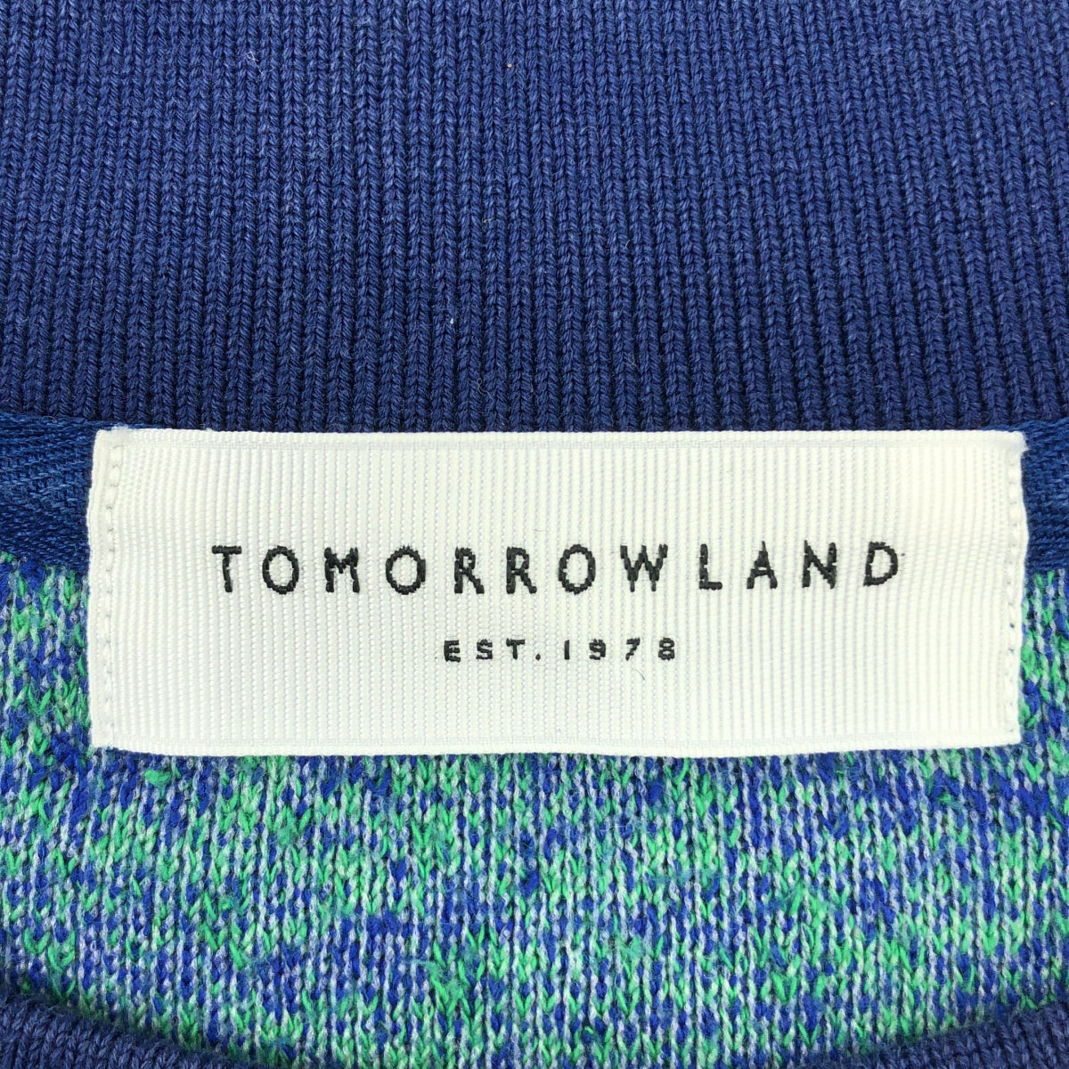 TOMORROWLAND / トゥモローランド | クルーネック マーブルパイルニット | L | ブルー / グリーン | メンズ