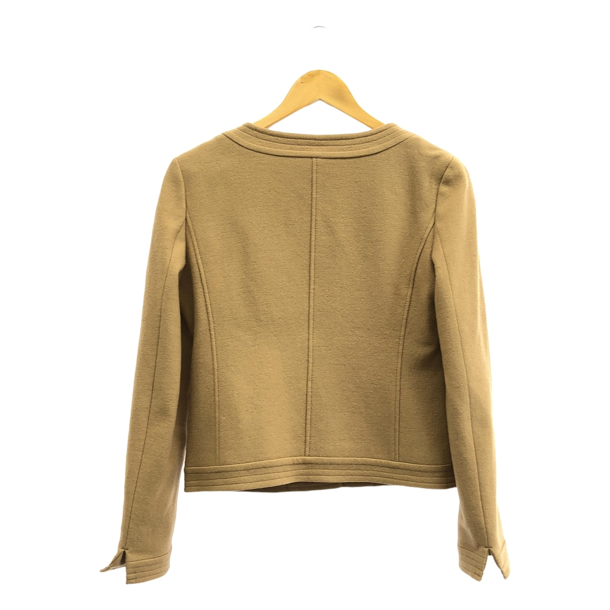 UNITED ARROWS | 無領羊毛鉤花外套 | 40 | 米色 | 女款