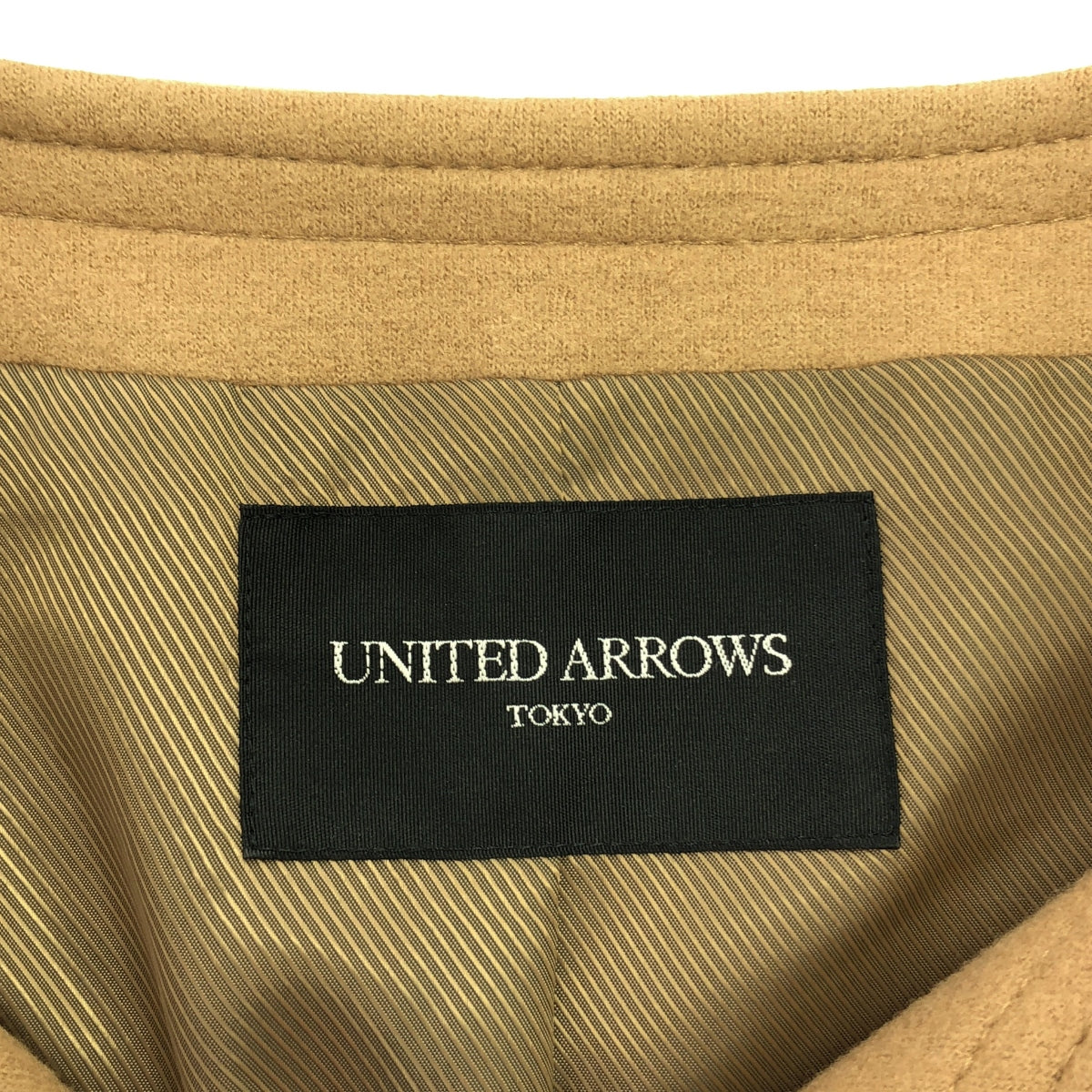UNITED ARROWS | 無領羊毛鉤花外套 | 40 | 米色 | 女款