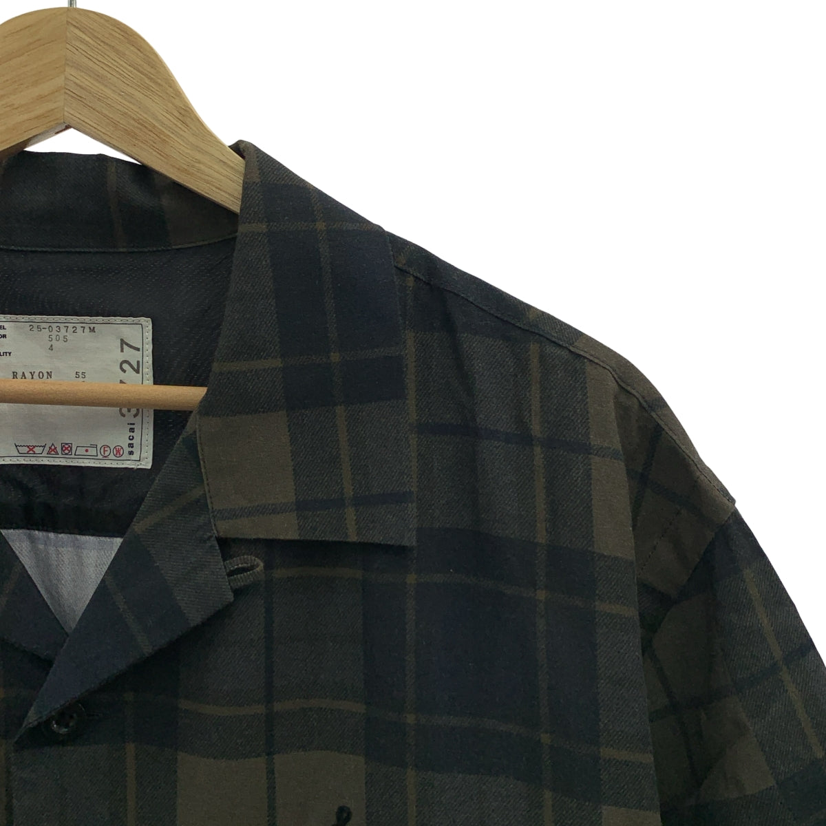 サカイ　sacai ウール　チェック　ジャケット　ジップアップ　ブルゾン　メンズ サカイ sacai ウール チェック ジャケット ジップアップ ブルゾン