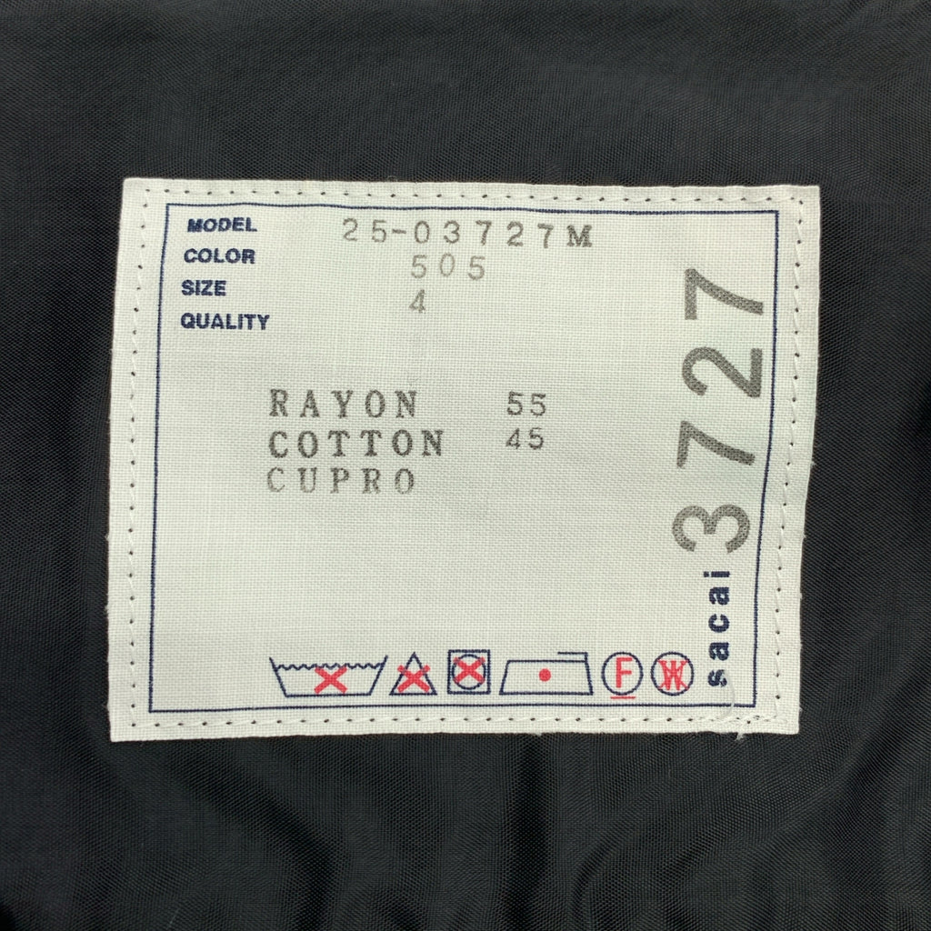 sacai | 格紋襯衫 | 格紋開領襯衫 | 4碼 | 男士